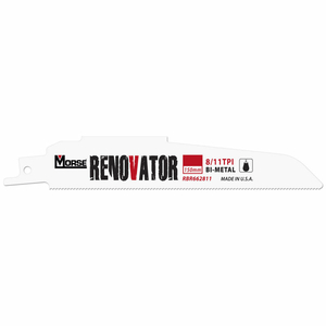 RENOVATOR RECIPROCATING SAW BLADES BI-METAL 6"L X 1"W, 8/11 TPI, 20 PK by MK Morse