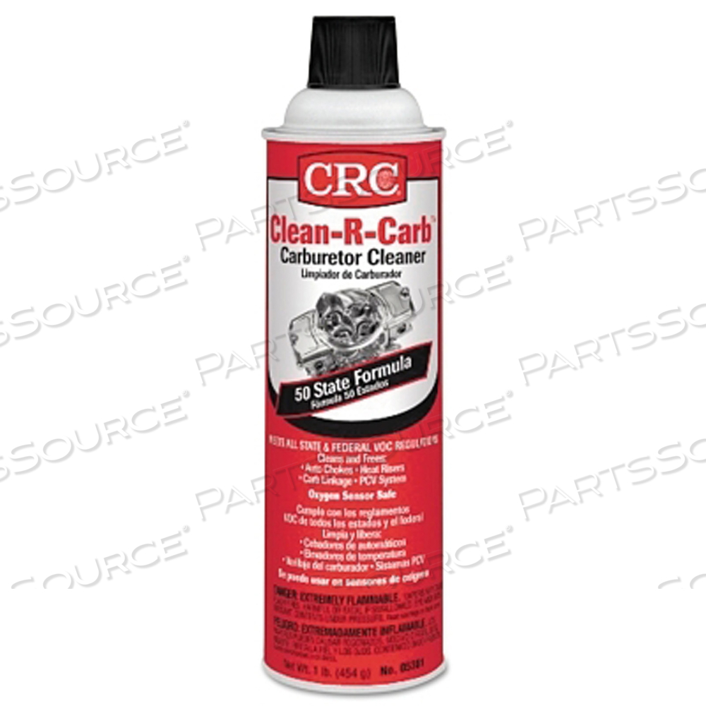 CLEAN-R-CARB CARBURETOR CLEANER, 16 OZ, AEROSOL CAN, SOLVENT SCENT by CRC Industries CLEAN-R-CARB CARBURETOR CLEANER, 16 OZ, AEROSOL CAN, SOLVENT SCENT by CRC Industries