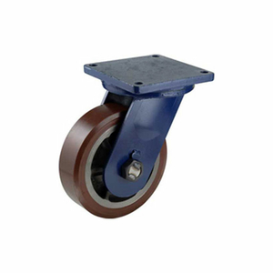 R-120 SERIES SWIVEL PLATE CASTER - POLYURETHANE 10"DIA. 4200 CAP. LB. by Darnell-Rose Caster