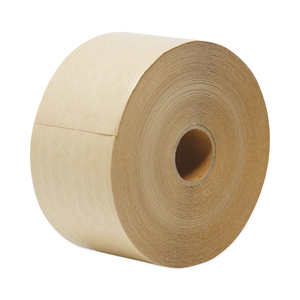 GLASS-FIBER REINFORCED GUMMED KRAFT SEALING TAPE, 3" CORE, 3" X 450 FT, BROWN, 10/CARTON by General Supply