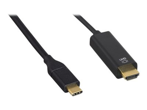 AXIOM, ADAPTER CABLE, USB-C MALE TO HDMI MALE, 6 FT, BLACK, 4K SUPPORT by Axiom AXIOM, ADAPTER CABLE, USB-C MALE TO HDMI MALE, 6 FT, BLACK, 4K SUPPORT by Axiom