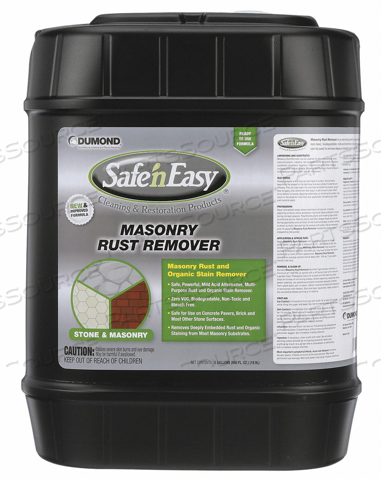 RUST REMOVER PAIL 5 GAL. by Dumond RUST REMOVER PAIL 5 GAL. by Dumond