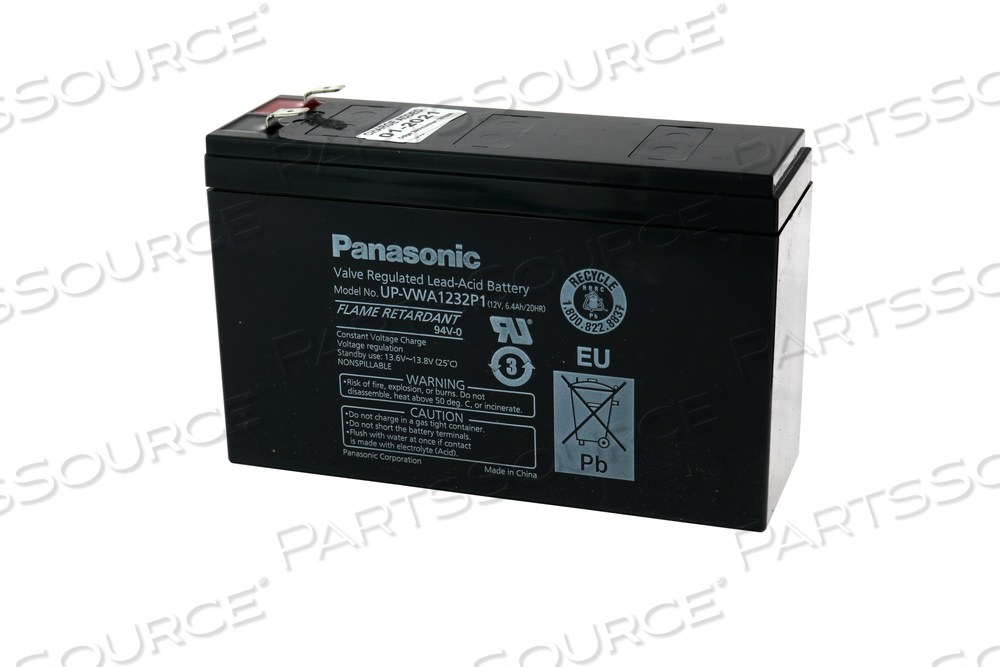 BATTERY, SEALED LEAD ACID, 12V, 6 AH, 0.250 IN 0.187 IN FASTON 