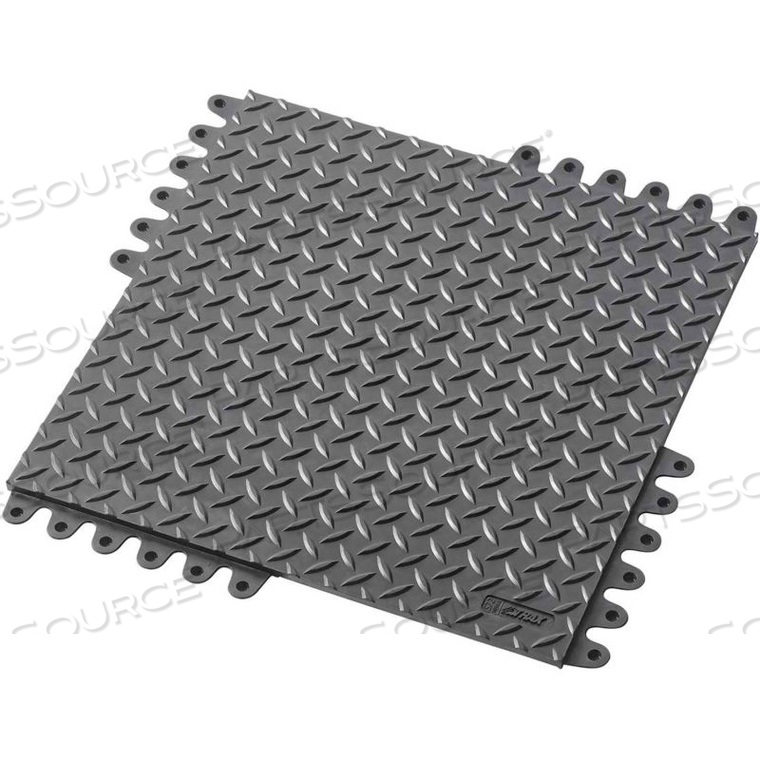 DE-FLEX NIRU ANTI FATIGUE MODULAR MAT TILE 3/4" THICK 18" X 18" BLACK 