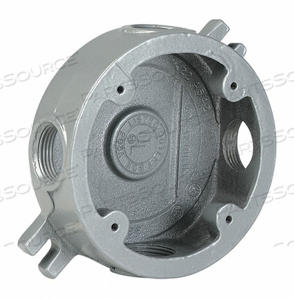 ROUND OUTLET BOX MEDIUM 1/2 HUB 2.25 D by Hubbell Power Systems ROUND OUTLET BOX MEDIUM 1/2 HUB 2.25 D by Hubbell Power Systems