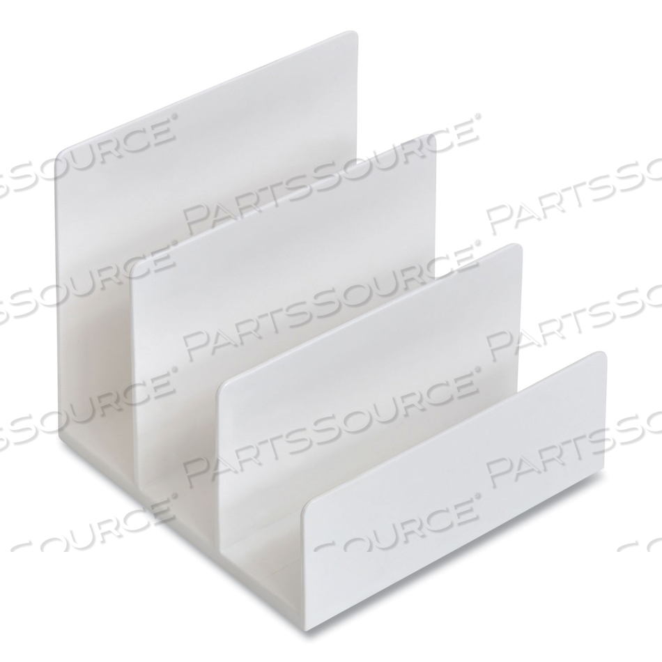 PLASTIC INCLINE MAIL SORTER, 3 SECTIONS, LETTER SIZE FILES, 6.3 X 6.3 X 5.5, WHITE 