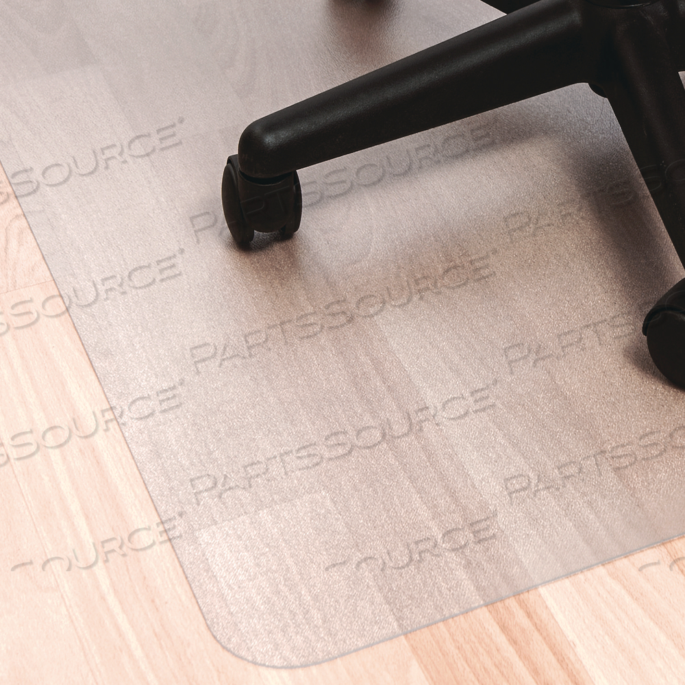 ECOTEX MARLON BIOPLUS RECTANGULAR POLYCARBONATE CHAIR MAT FOR HARD FLOORS, RECTANGULAR, 46 X 60, CLEAR by Floortex