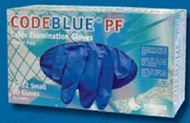 EXAM GLOVE CODEBLUE® PF MEDIUM NONSTERILE LATEX EXTENDED CUFF LENGTH FULLY TEXTURED BLUE NOT CHEMO APPROVED (50 PER BOX) by McKesson