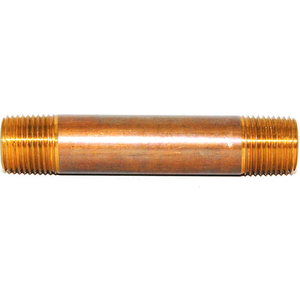 2-1/2" X 11" BRASS PIPE NIPPLE, SCHEDULE 40 by Trenton Pipe Nipple Co. LLC