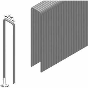 16 GAUGE STAPLE - 1-1/2" LENGTH - 7/16" CROWN - STEEL - GALVANIZED - PKG OF 10000 by Prebena