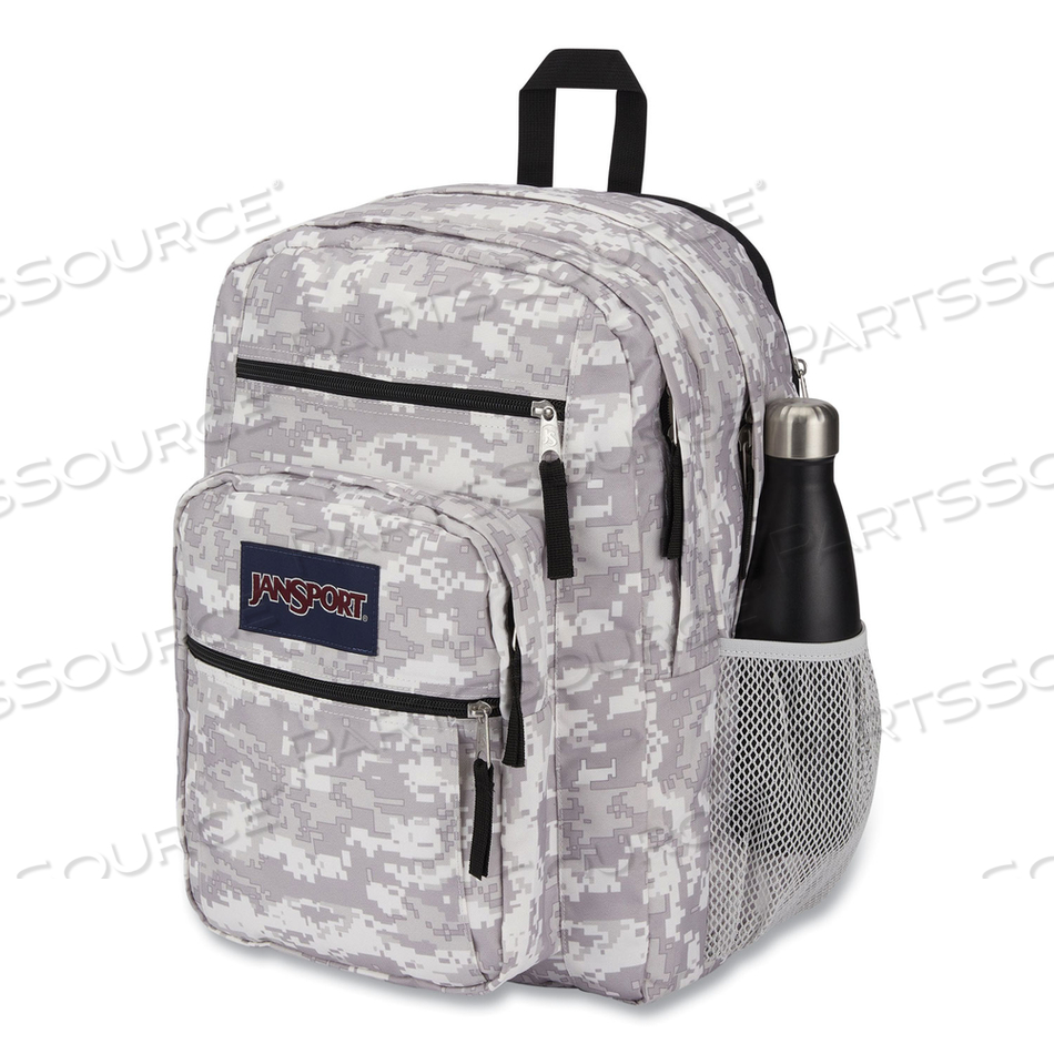 BIG STUDENT BACKPACK, FITS DEVICES UP TO 14.9", POLYESTER, 13 X 10 X 17.5, 8-BIT CAMO 