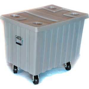 BULK SHIPPING POLY CONTAINER MTE-2H5HL WITH LID AND CASTERS 41"L X 28-1/4"W X 32-1/2"H, BLACK by Myton Industries