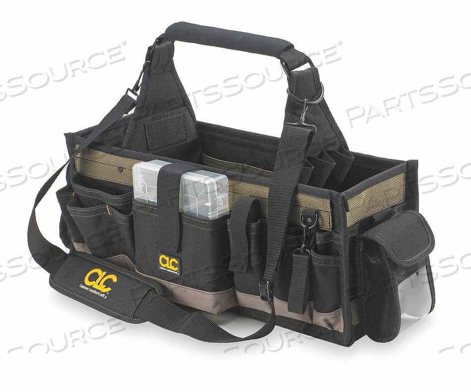 TOOL TOTE 43 POCKETS 23 X12 X15 BLACK by CLC (Custom Leathercraft)