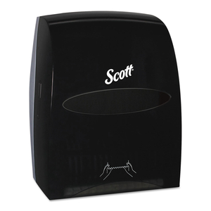ESSENTIAL MANUAL HARD ROLL TOWEL DISPENSER, 13.06 X 11 X 16.94, BLACK by Scott ESSENTIAL MANUAL HARD ROLL TOWEL DISPENSER, 13.06 X 11 X 16.94, BLACK by Scott