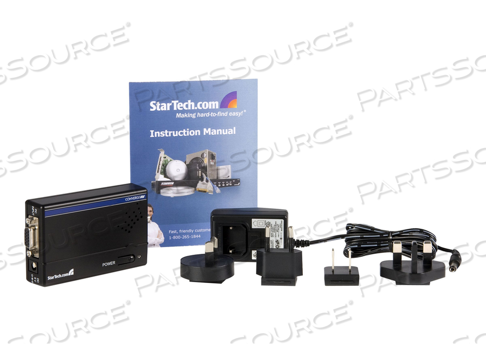 10 L X 6.4 W X 1.8CM H BLACK HIGH RESOLUTION VGA TO COMPOSITE (RCA)/S-VIDEO CONVERTER PC TO TV VIDEO CONVERTER by StarTech.com Ltd. 10 L X 6.4 W X 1.8CM H BLACK HIGH RESOLUTION VGA TO COMPOSITE (RCA)/S-VIDEO CONVERTER PC TO TV VIDEO CONVERTER by StarTech.com Ltd.