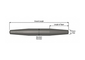 PIN DRIFT BARREL 8 LG 7/16 POINT by Ajax Tool Works