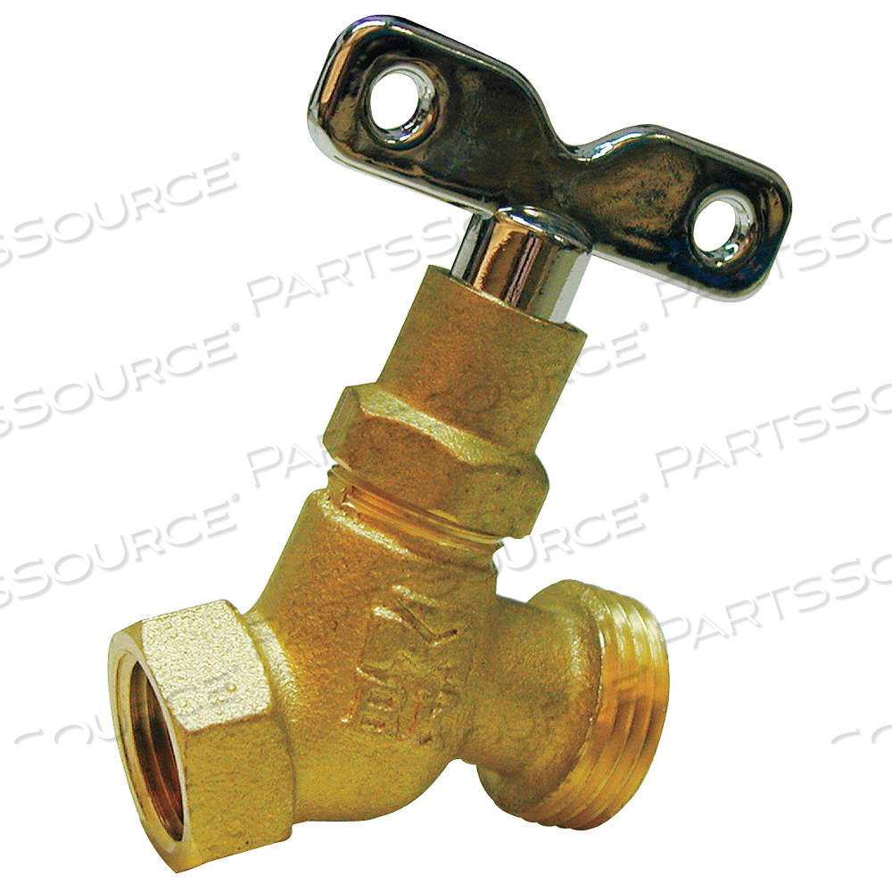 HOSE BIBB, LOOSE KEY, FNPT, NO KINK, CHROME PLATED, 3/4 IN INLET SIZE by Approved Vendor