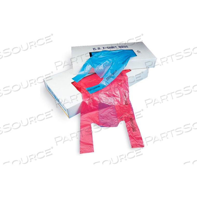 T-SHIRT BAG IN DISPENSER CARTON 21" X 10" 0.6 MIL WHITE 1,000 PACK 