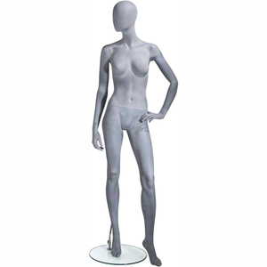 FEMALE MANNEQUIN - OVAL HEAD, LEFT HAND ON HIP, LEFT LEG FORWARD -NATURAL by Mondo Mannequins