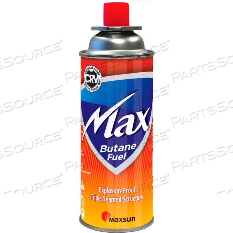 MAX, BUTANE FUEL CARTRIDGE, 12/CASE 