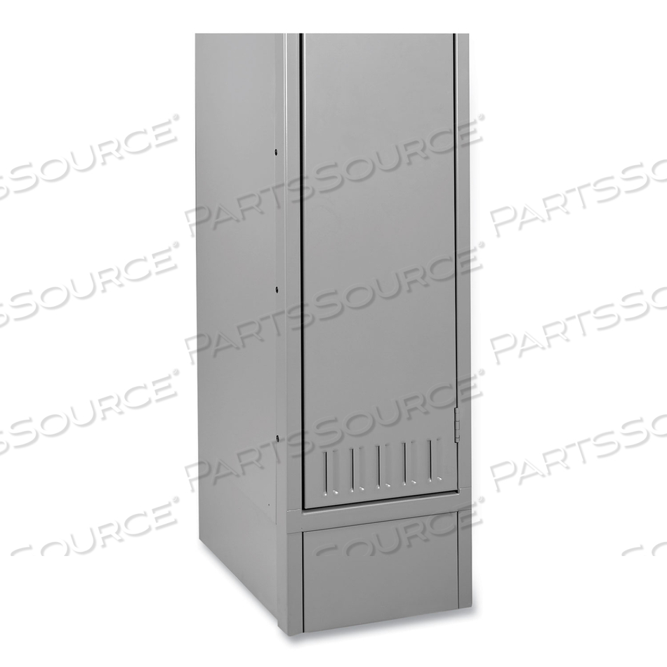 THREE WIDE CLOSED LOCKER BASE, 36W X 18D X 6H, MEDIUM GRAY by Tennsco Corp.