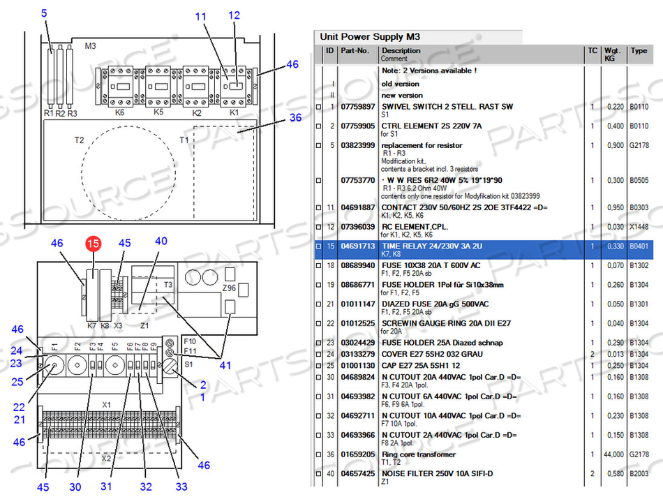 TIMING RELAY 24/230V 3A 2U 