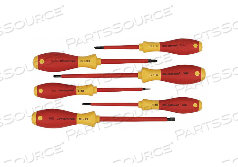 6 PIECE INSULATED SOFTFINISH SCREWDRIVER SET by Wiha Tools 6 PIECE INSULATED SOFTFINISH SCREWDRIVER SET by Wiha Tools