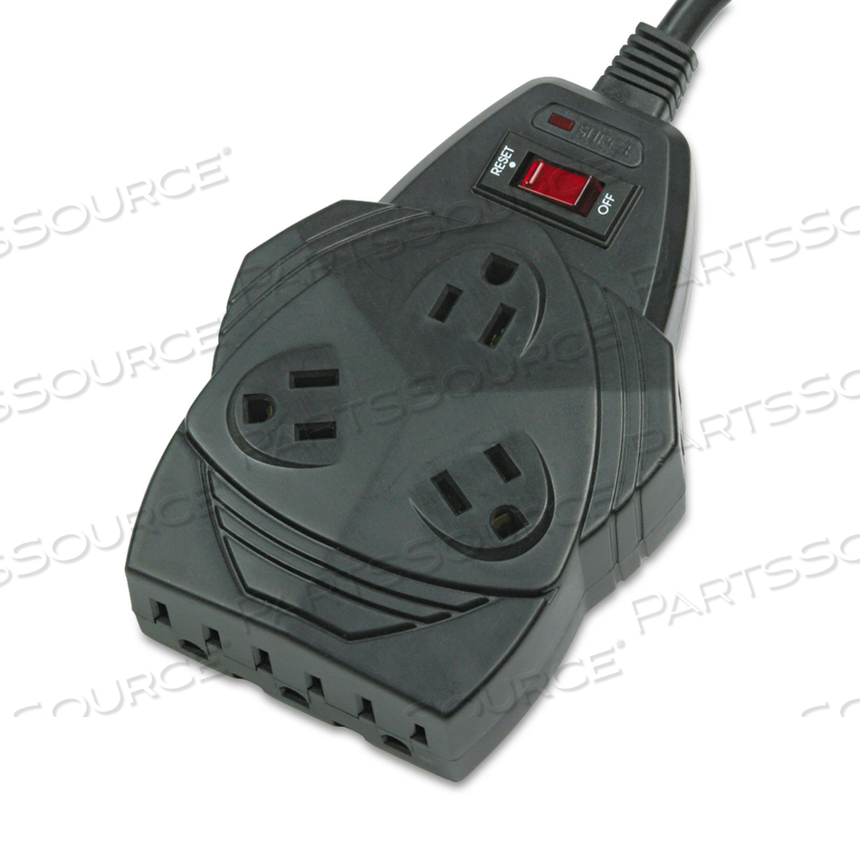 MIGHTY 8 SURGE PROTECTOR, 8 AC OUTLETS, 6 FT CORD, 1,300 J, BLACK 