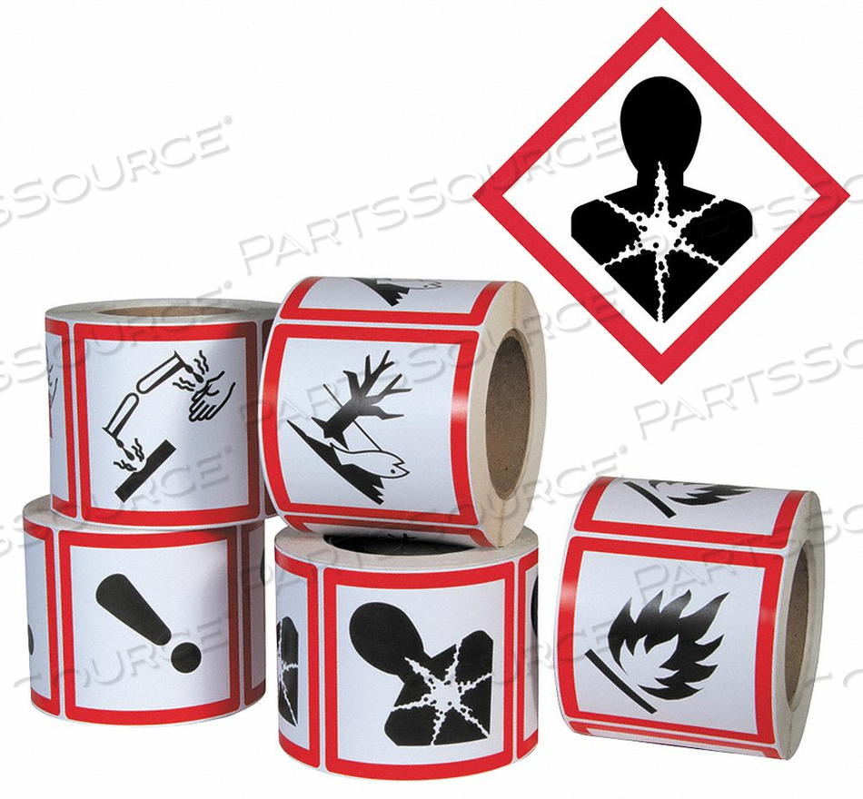 PICTOGRAM LABEL HEALTH HAZARD PK500 by Incom Manufacturing