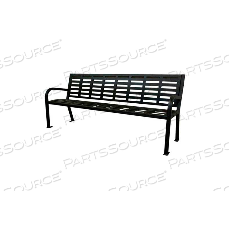 LASTING IMPRESSIONS COMMERCIAL 48"L STEEL BENCH, BLACK 