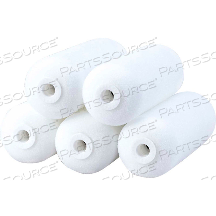 ROLLERLITE 4" ROUNDED FOAM MINI ROLLER COVERS, 5/PACK 10/CASE by Quali-Tech Mfg ROLLERLITE 4" ROUNDED FOAM MINI ROLLER COVERS, 5/PACK 10/CASE by Quali-Tech Mfg