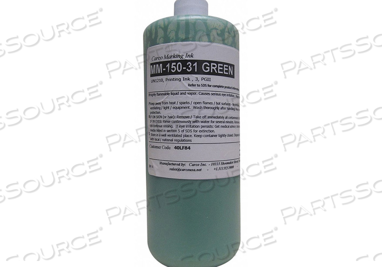 MARKING INK PIGMENT GREEN 30 TO 60 SEC by Carco MARKING INK PIGMENT GREEN 30 TO 60 SEC by Carco