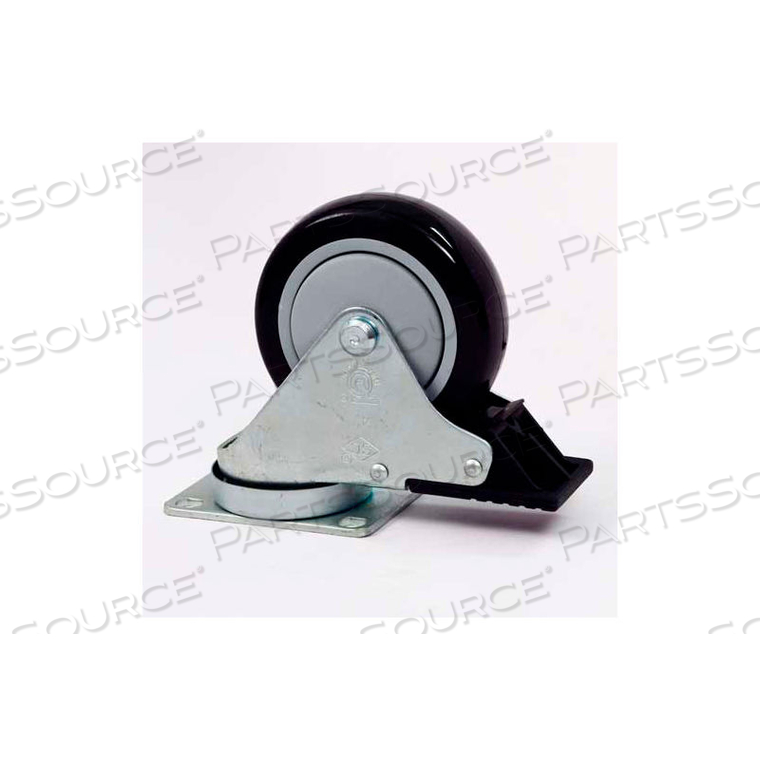 DELUXE FLANGE MOUNT CASTER, SWIVEL W/BRAKE by 80/20 Inc. DELUXE FLANGE MOUNT CASTER, SWIVEL W/BRAKE by 80/20 Inc.
