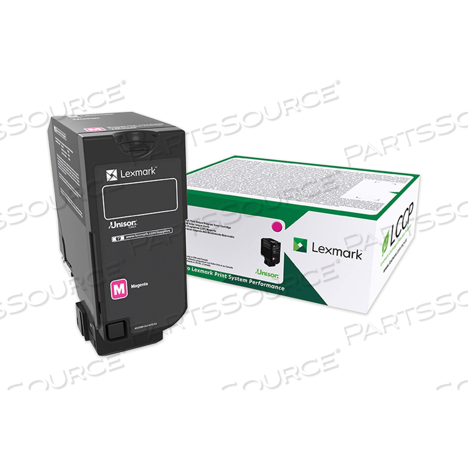 74C00MG RETURN PROGRAM TONER, 3,000 PAGE-YIELD, MAGENTA by Lexmark 74C00MG RETURN PROGRAM TONER, 3,000 PAGE-YIELD, MAGENTA by Lexmark