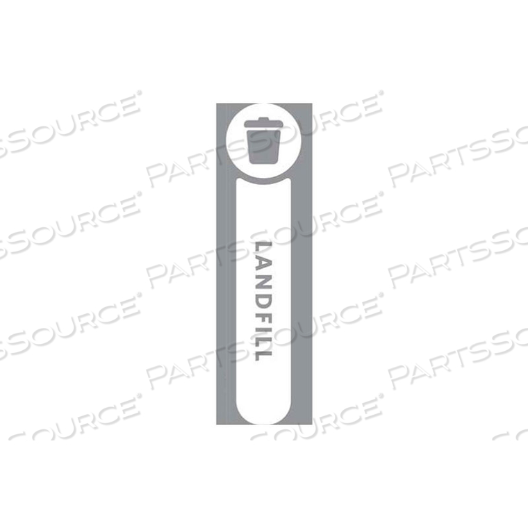 WASTE STREAM LABEL LANDFILL KIT FOR SLIM JIM by Rubbermaid Medical Division