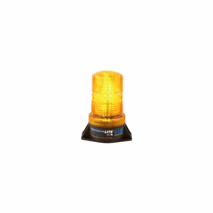 METEORLITE 5 HIGH-PROFILE STROBE LIGHT - 12-80 VOLTS - PERMANENT MOUNT - AMBER by TVH Parts