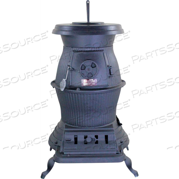 RAILROAD POTBELLY COAL STOVE, 75000 BTU, 1500 SQ. FT. 