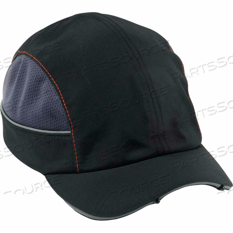 SKULLERZ 8960 BUMP CAP W/LED LIGHTING TECHNOLOGY, BLACK, SHORT BRIM, ONE SIZE by Ergodyne SKULLERZ 8960 BUMP CAP W/LED LIGHTING TECHNOLOGY, BLACK, SHORT BRIM, ONE SIZE by Ergodyne