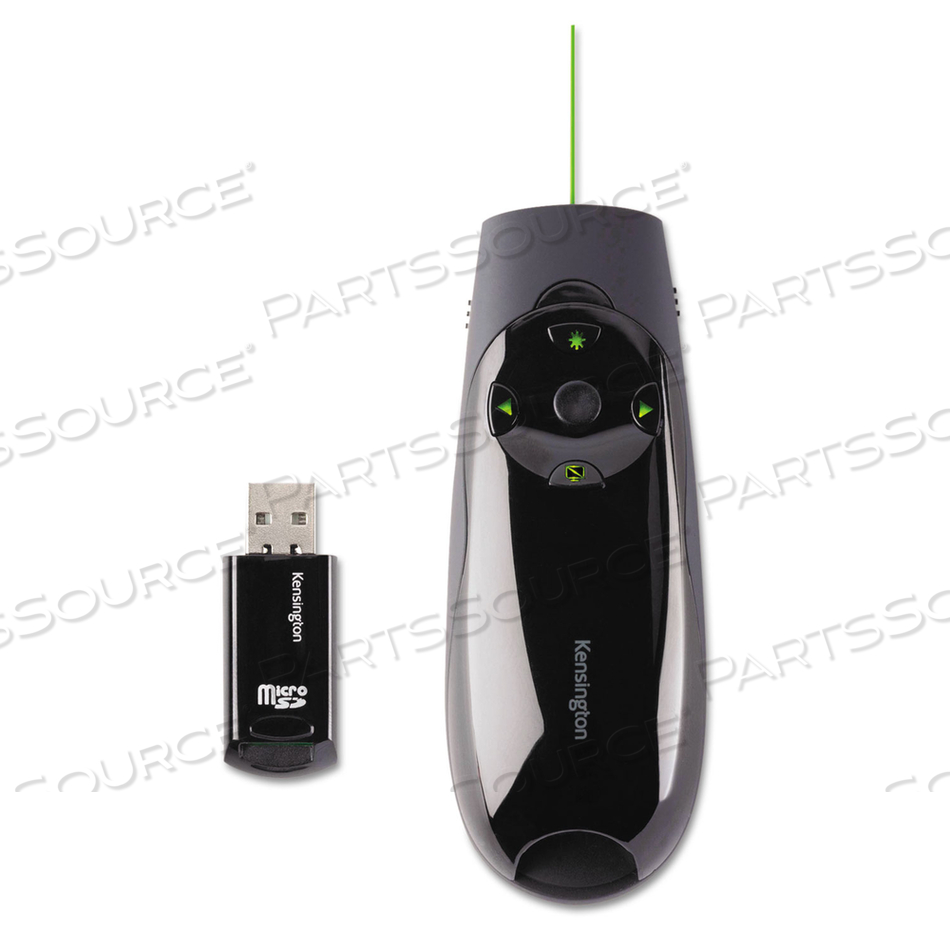 PRESENTER EXPERT WIRELESS CURSOR CONTROL WITH GREEN LASER, CLASS 2, 150 FT RANGE, BLACK by Kensington Computer Products