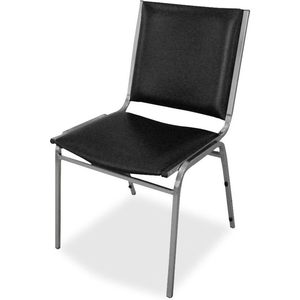 LORELL PADDED ARMLESS STACKING CHAIR, 20-3/4"W X 19-1/2"D X 35-5/8"H, BLACK, 4/CARTON by S.P. Richards Company