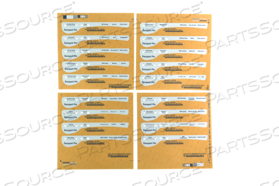 TRANSPORT PRO V2 FRONT FIELD REPLACEMENT UNIT KIT, LABEL 