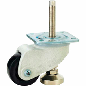 CASTER AND LEVELER IN ONE UNIT - 770 LB. CAPACITY - PLATE MOUNTED by WM Casters