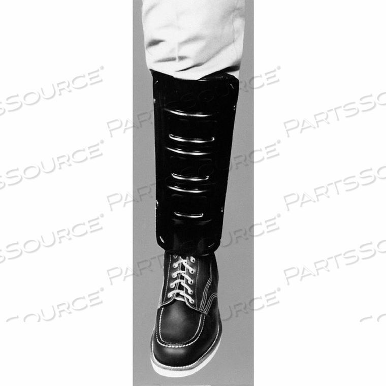 SHIN GUARDS, ELASTIC STRAPS, POLYETHYLENE PLASTIC, BLACK, 10"L X 5"W, 1 PAIR by Ellwood Safety Appliance Co, Inc. SHIN GUARDS, ELASTIC STRAPS, POLYETHYLENE PLASTIC, BLACK, 10"L X 5"W, 1 PAIR by Ellwood Safety Appliance Co, Inc.