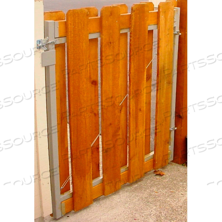ADJUST-A-GATE AG36-36 ORIGINAL SERIES ADJUSTABLE STEEL GATE FRAME 2 RAIL KIT 36-60"W X 36"H, GRAY by Jewett Cameron Companies ADJUST-A-GATE AG36-36 ORIGINAL SERIES ADJUSTABLE STEEL GATE FRAME 2 RAIL KIT 36-60"W X 36"H, GRAY by Jewett Cameron Companies