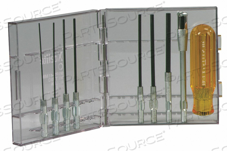 PREC. SCREWDRIVER SET HEX METRIC 9 PCS. by Xcelite PREC. SCREWDRIVER SET HEX METRIC 9 PCS. by Xcelite