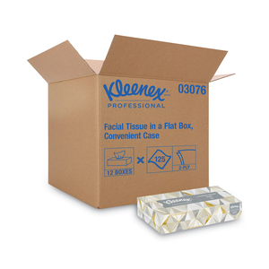 WHITE FACIAL TISSUE FOR BUSINESS, 2-PLY, 125 SHEETS/BOX, 12 BOXES/CARTON by Kleenex