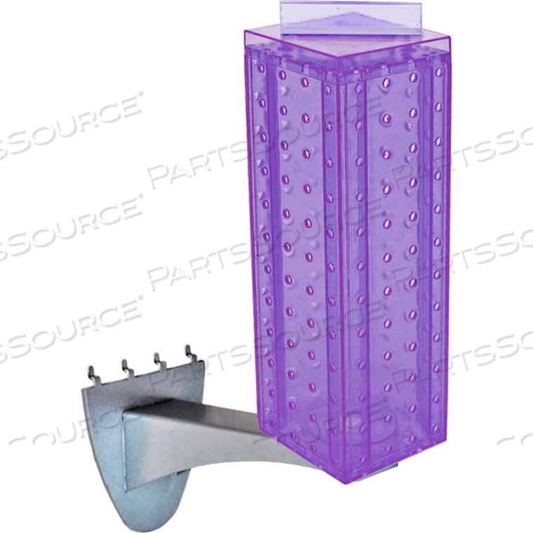 FOUR-SIDED PEGBOARD TOWER W/ EXTENSION, 4"W X 4"D X 12"H by Azar International