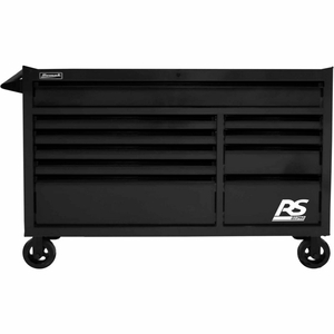 RS PRO SERIES 54-1/2"W X 24"D X 40-3/8"H 10 DRAWER BLACK ROLLER TOOL CABINET by Homak Manufacturing