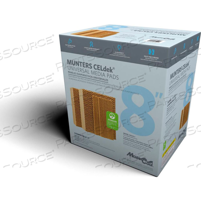 MASTERCOOL 8 IN. UNIVERSAL RIGID MEDIA SET - 41-1/4"W X 8"D X 28-7/8"H by Champion Cooler