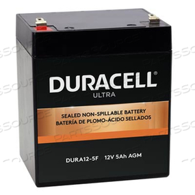 BATTERY, SEALED LEAD ACID, 12V, 5 AH, 0.187 IN F1 